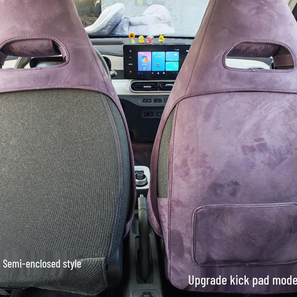 Upgraded Removable Car Seat Cushion & Anti-Kick Pad – Easy to Clean Emerald Green