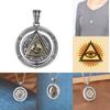 Eye God Triangle Necklace Pendant Amulet Talisman Ancient Egypt Egyptian Protect Magic Evil Demon Ghost Jewelry Gift Hip Hop Rock Goth Gothic