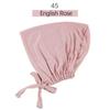 Solid Color Elastic Tie-Back Modal Undercap Hijab Scarf Adjustable Kufi Cap