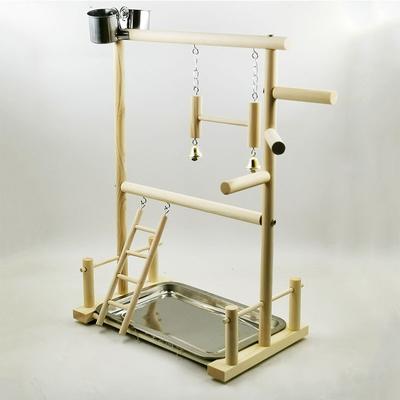 Support de jeu pour perroquets, aire de jeux en bois à Double couche, sûre et écologique, pour oiseaux, calopsittes
