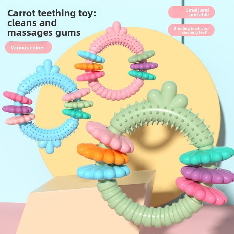 Pet Toy Dog Toy TPR Carrot-shaped Succulent Gnawing Teething Ring Set