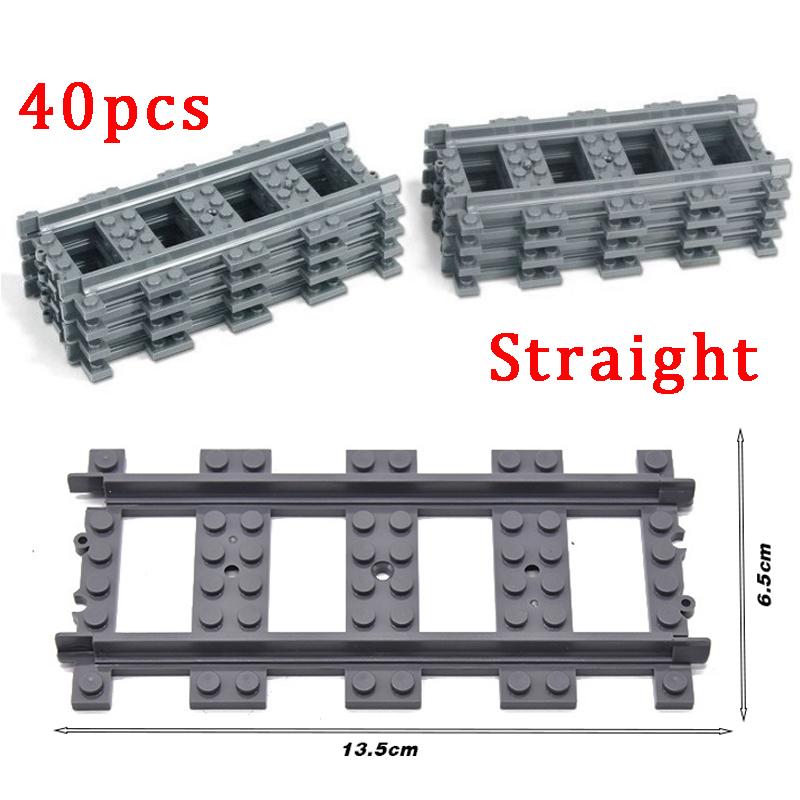 MOC City Block Switch Cross Forked Curved Rails Construction Brick Train Rail Curve Tracks R56 R72 R88 R104 Creative DIY Toy