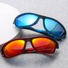 8pcs Sporty Polarized Sunglasses for Men with Colorful Film Coating Dustproof Riding Glasses