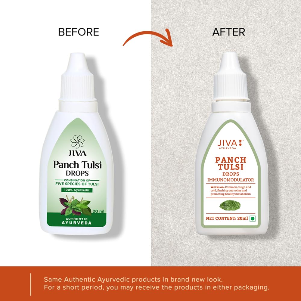 Jiva Tulsi Drops 20 Ml Pack of 1 | Ayurvedic Immunity Booster for Healthy Metabolism & Detox