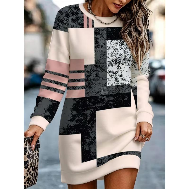 Women's casual fashion long sleeve short skirt