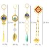 Game Genshin Impact Vision Keychain Lnazuma Venti Kamisato Ayato Eula Luminous 7 Element Weapons Eye Of God Pendant Keyring Gift