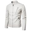 Men's Casual Leather Jacket Korean-Style Trendy Slim Fit Handsome Young Man Spring and Autumn Motorcycle Clothing Jacket