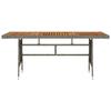 vidaXL Gartentisch Grau 160x70x72 Cm Poly Rattan & Massivholz Akazie
