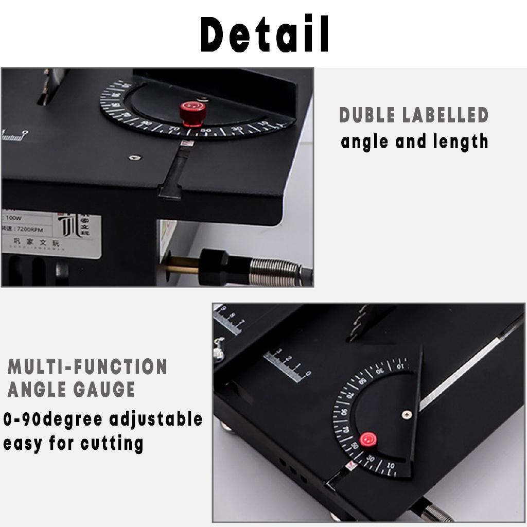 Table Saw Handmade Woodworking Bench Saw Multifunction Cutter DIY Crafts Cutting Tool Machine + Circular Saw Blade 100W