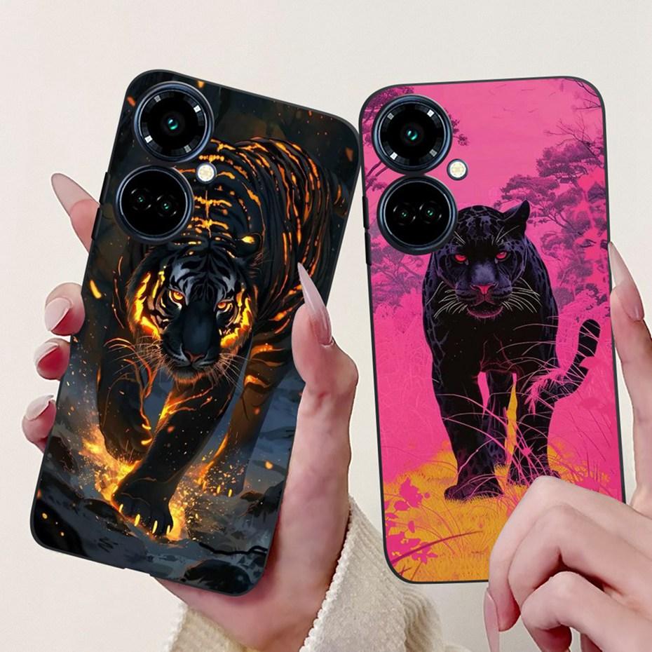 New Design Phone Case For Tecno Camon 19 Pro 5G 4G Camon19 Black Silicone Soft Cover For Tecno Camon 19 19Pro 4G Cases Bumpers