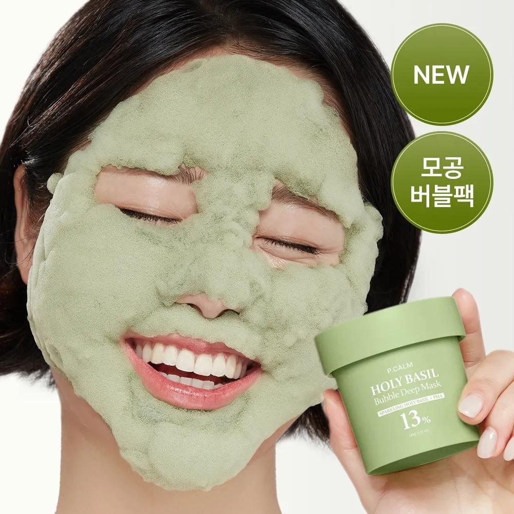 P.CALM Holy Basil Bubble Deep Mask 90g
