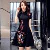Daily Cheongsam Spring New Young Improved Cheongsam Less Chinese Style Elegant and Thin Dress