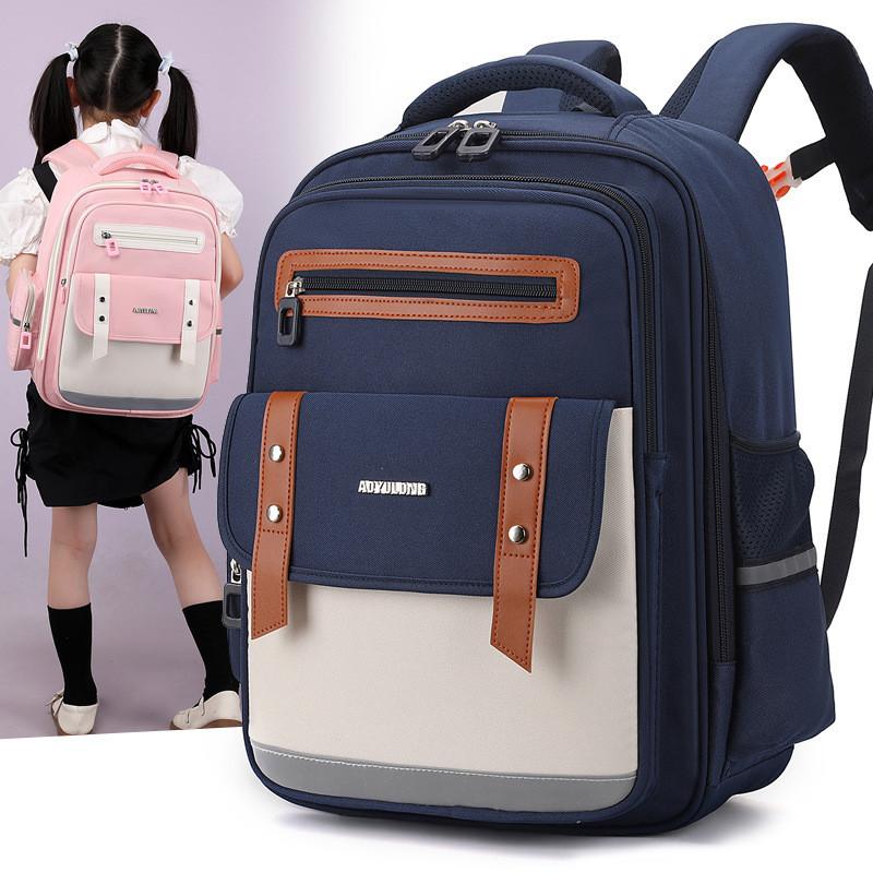 Stylish And Spacious Nylon Backpack For Middle High School College Students In Green Black Purple Pink And Dark Blue Colors