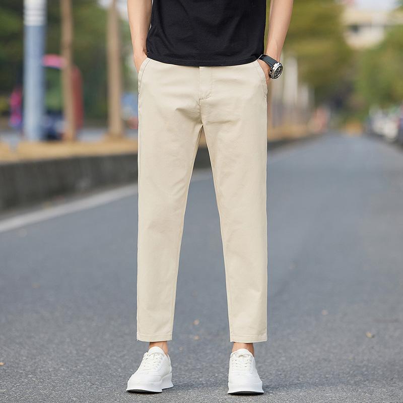 

Mid-waist Slim Nine-point Pants Men s Youth Pants Men s Pants Summer Thin Men s Casual Pants 38