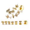 50pcs/lot Stainless Steel Blank Post Earring Studs Base Pin With Earring Plug Ear Back For DIY Earrings Jewelry Making Accessory