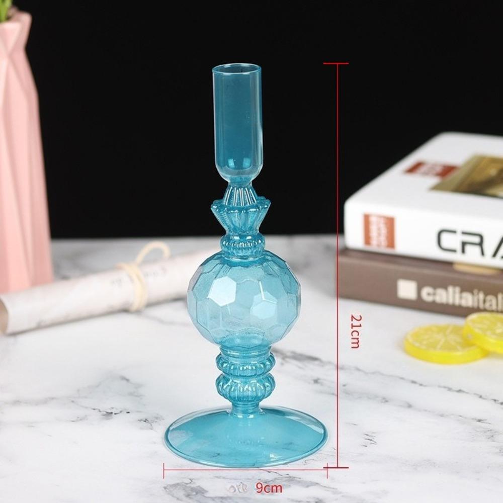 Nordic Simple Glass Candlestick Art Creative Decoration Props Home Furnishings Wedding Table Centerpieces Home Decoration
