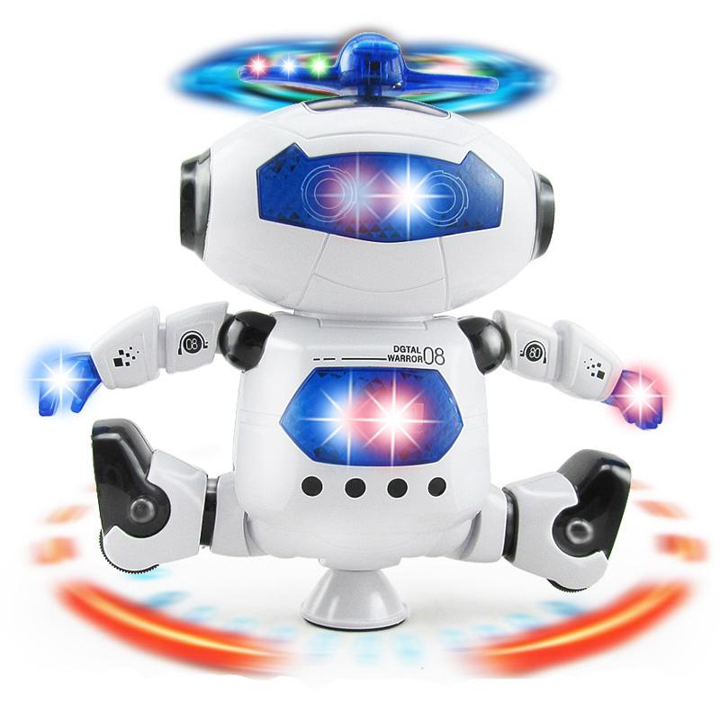 

Space Dancer Smart Humanoid Robot Toy With Light Sound Music Children Pet Electronics Walking Toys for Boy Kids Gift белый