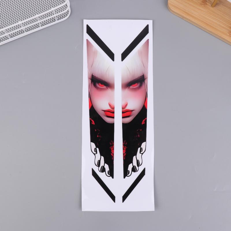 1Pair Waterproof Bike Front Suspension Fork Decals Peeking Eyes Bicycle Front Fork Stickers For Mountain Bike Off Road Bike