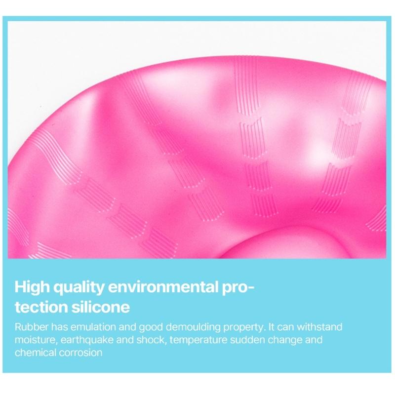 Women Man Waterproof Flexible Silicone 3D Pool Hat Hair Protections Swim Pool