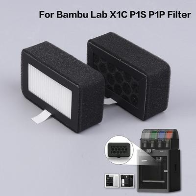 1/2/3Pcs Upgrade For Bambu Lab X1C P1S P1P Filter HEPA 13 + Activated Carbon Combo Air Filter Ultra Replacement