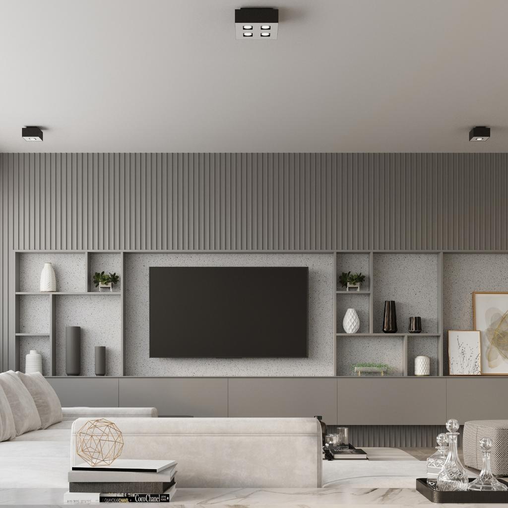 Mono ceiling lamp 1 black
