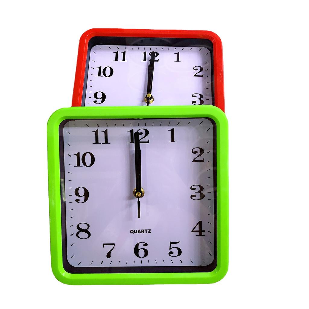 Four Square Simple Wall Clock, 8-inch Large-character Clear Living Room Quartz Clock 21cm
