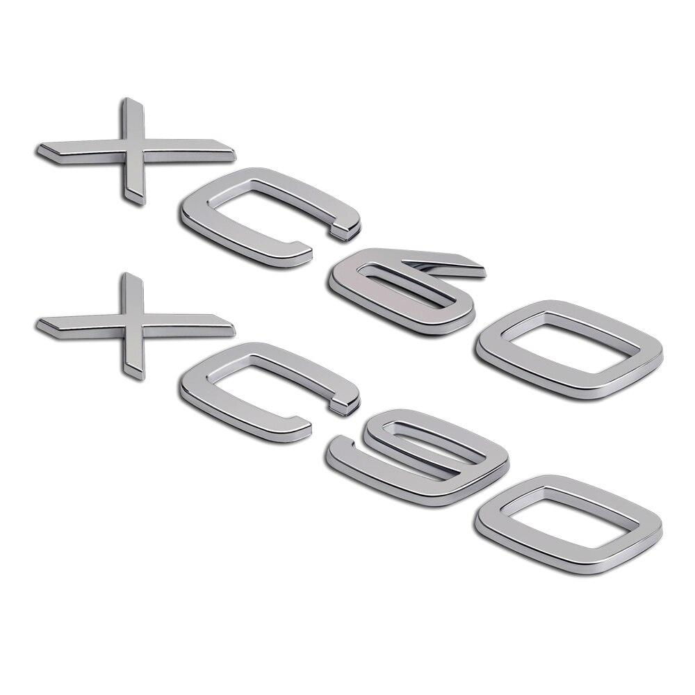 Pro Volvo XC60 XC90 Písmena na zadním kufru Nálepka s logem 3D ABS Odznak Ozdobný dekor Příslušenství Auto Ocas Slovo Typový štítek