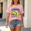 Vintage Life Gave Me Some Lemons Print T Shirt Unisex Unisex Jesus Lemonade Lover Casual Short Sleeve Tops