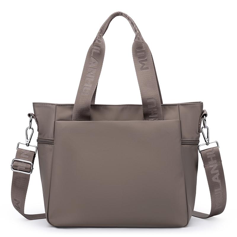 Borsa Tote Versatile in Nylon con Manici in Nastro Tasche con Zip Tracolla Regolabile Borsa a Spalla Casual da Donna per l'Uso Quotidiano