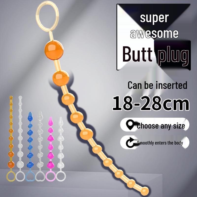 Kryształowy Dildo Analne z Koralikami Pieszczącymi - Stymulator Punktu G Zabawka dla Dorosłych