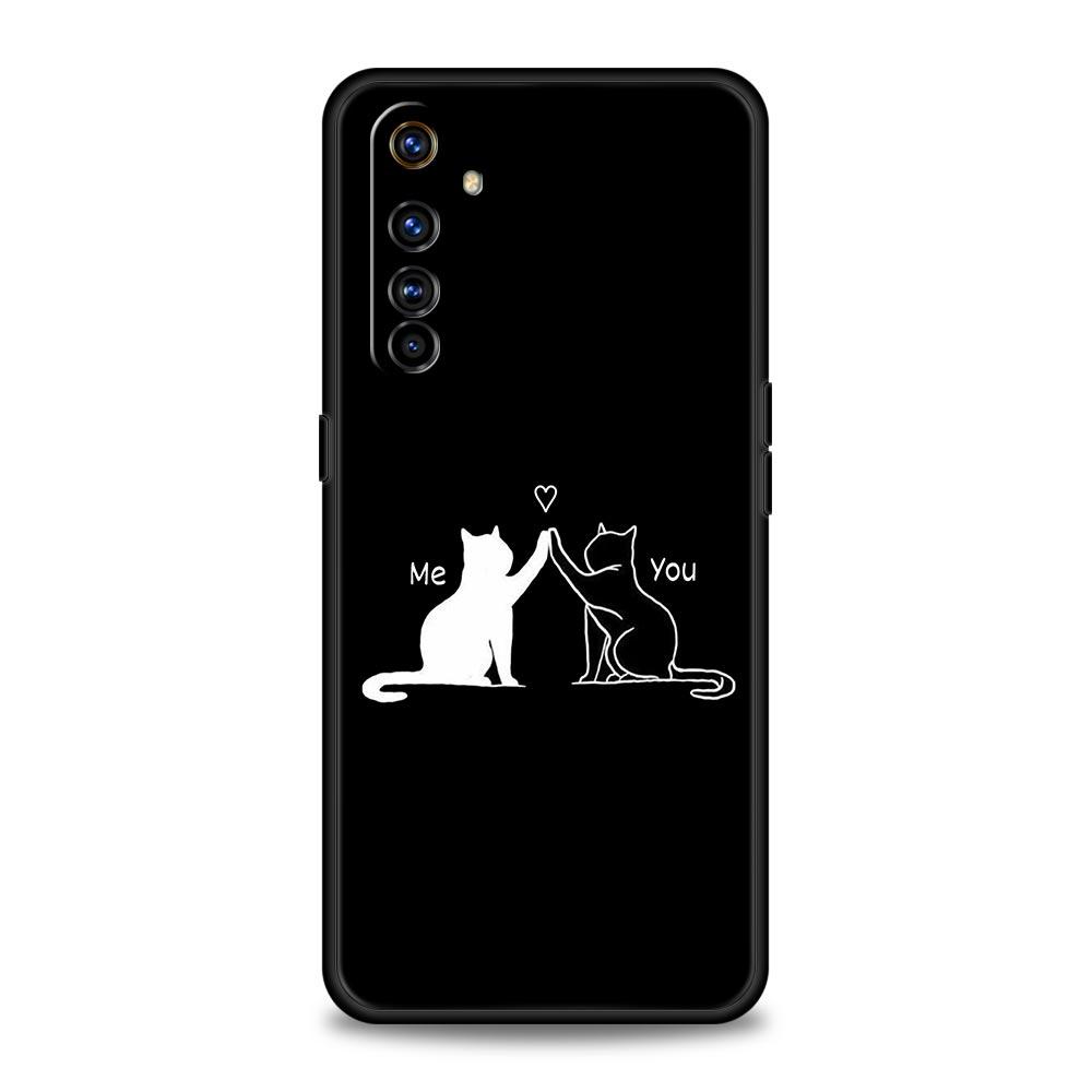 

Чехол для телефона Cat Line Black Cats для Realme 12 11 10 9 8 5G 7 6 GT5 GT3 GT2 Pro Plus C21 C11 C25 C35 Для GT Neo 2 3 3T 5 Realme 8 5G