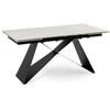 Victor Rectangular Extendable Table 160-240 Ceramic White Marble/Black for Dining Room Modern Loft