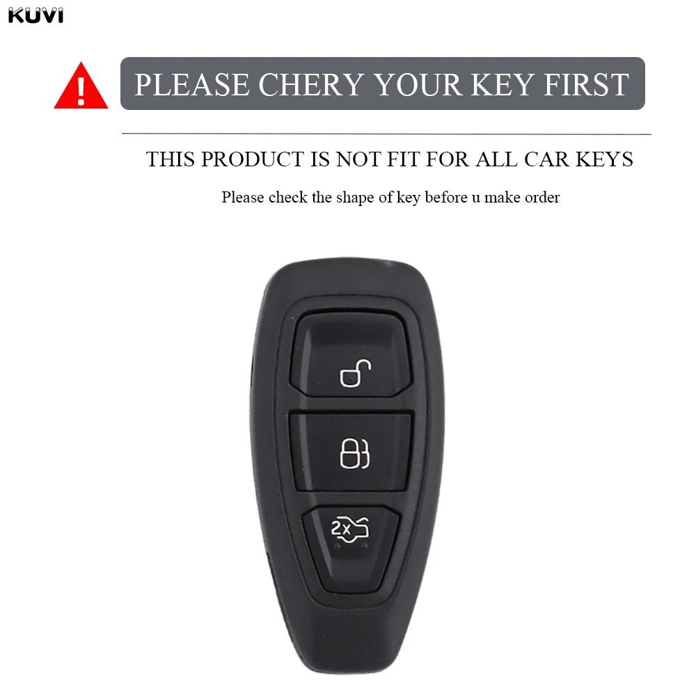Interior Mouldings Car Smart Key Case Cover For Ford Focus 3 4 ST Mondeo MK3 MK4 Fiesta Fusion Kuga Ecosport Protect Fob Keychai
