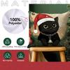 45X45Cm Christmas Cat Pillowcase Bedroom Sofa Cushion Cover 100% Polyester Living Room Cushion Pillowcase Home Decor
