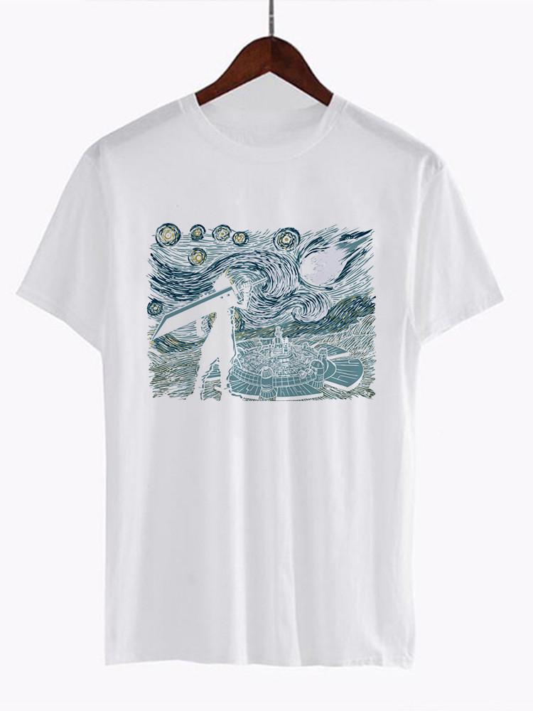 Unisex Van Gogh Van Goghing Van Gone Meme Funny T Shirt Hipsters Cute Tee z nadrukiem