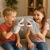 Shark Glove Doll Animal Hand Puppet Doll with Open Mouth Tricky Plush Toy Birthday Gift (Style 1)