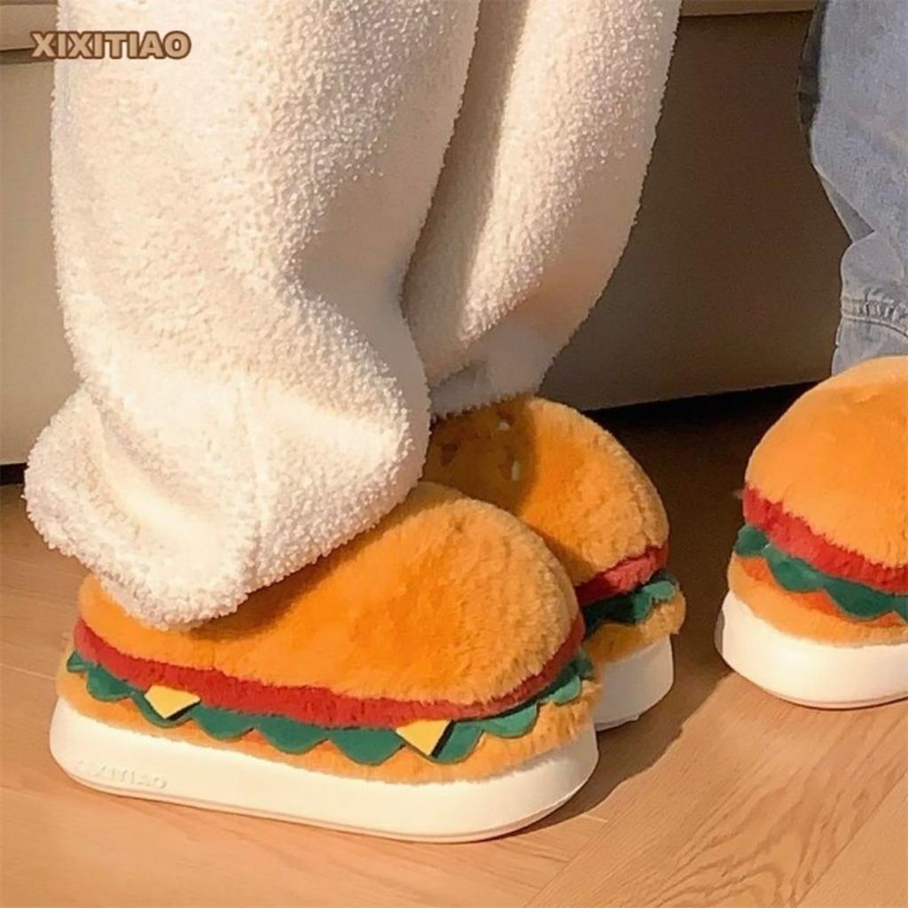 Cotton Slippers, Men's and Women's Styles, Plush Slippers, Warm Slippers, Home Slippers, Cotton Shoes, Fluffy Slippers, Thick Soled Slippers