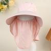 1pcs Casual Foldable Shawl Fisherman Hat Wide Brim Adjustable Ice Silk Sunscreen Hat Anti UV Breathable Tea Picking Hat Summer