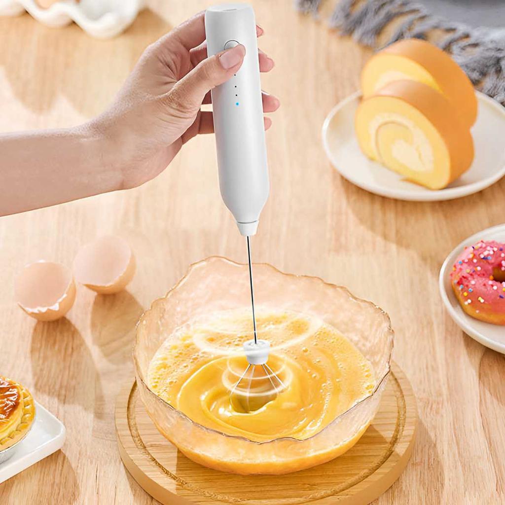 Handlicher Milchaufschäumer 300mAh Kabellos Elektrischer Schneebesen Getränkemixer Geeignet für Kaffee Milch Eier Mixer Küchenzubehör