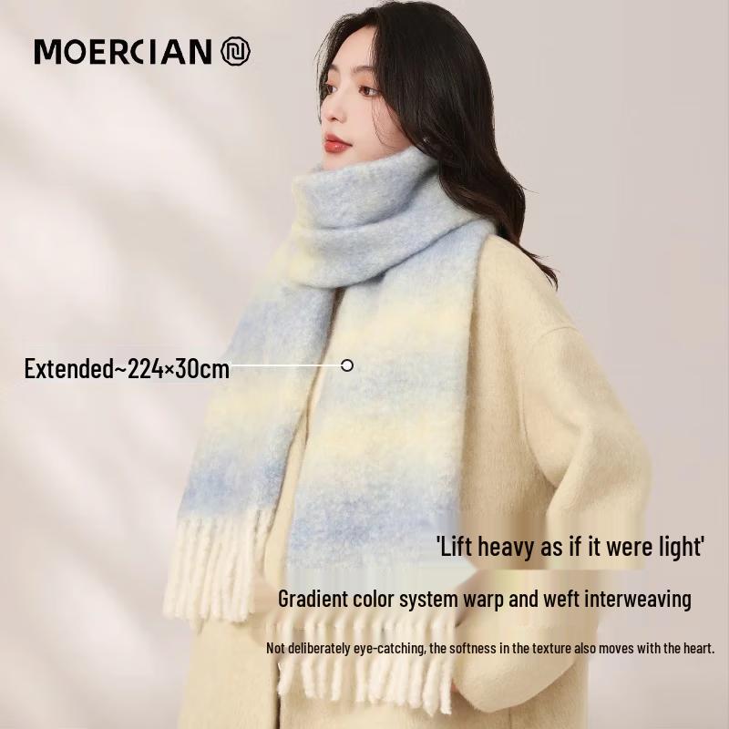 Muerxi Women's Luxury Wool Scarf & Shawl