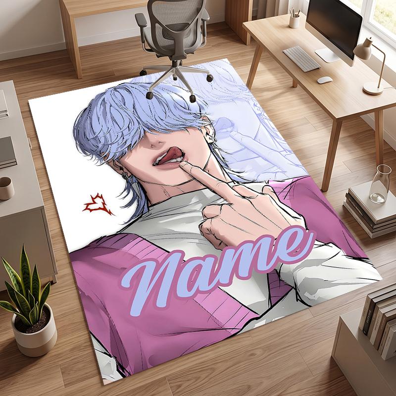 Mystery (1) Personalized Name Office Carpet Stylish Decor for Living Room Bedroom Kitchen
