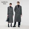 GOELIA Unisex Washed Wool Long Coat