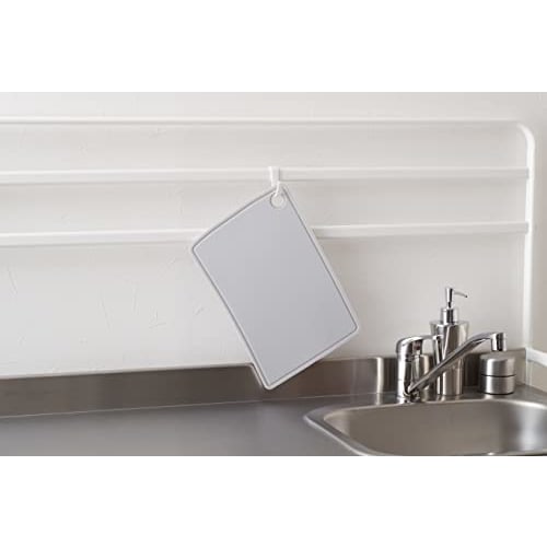 R(R) Silikon Schneidebrett, Leicht und Kompakt, Schwebende Aufbewahrung, SM-812 Silikon Schneidebrett, Mittel, Hellgrau