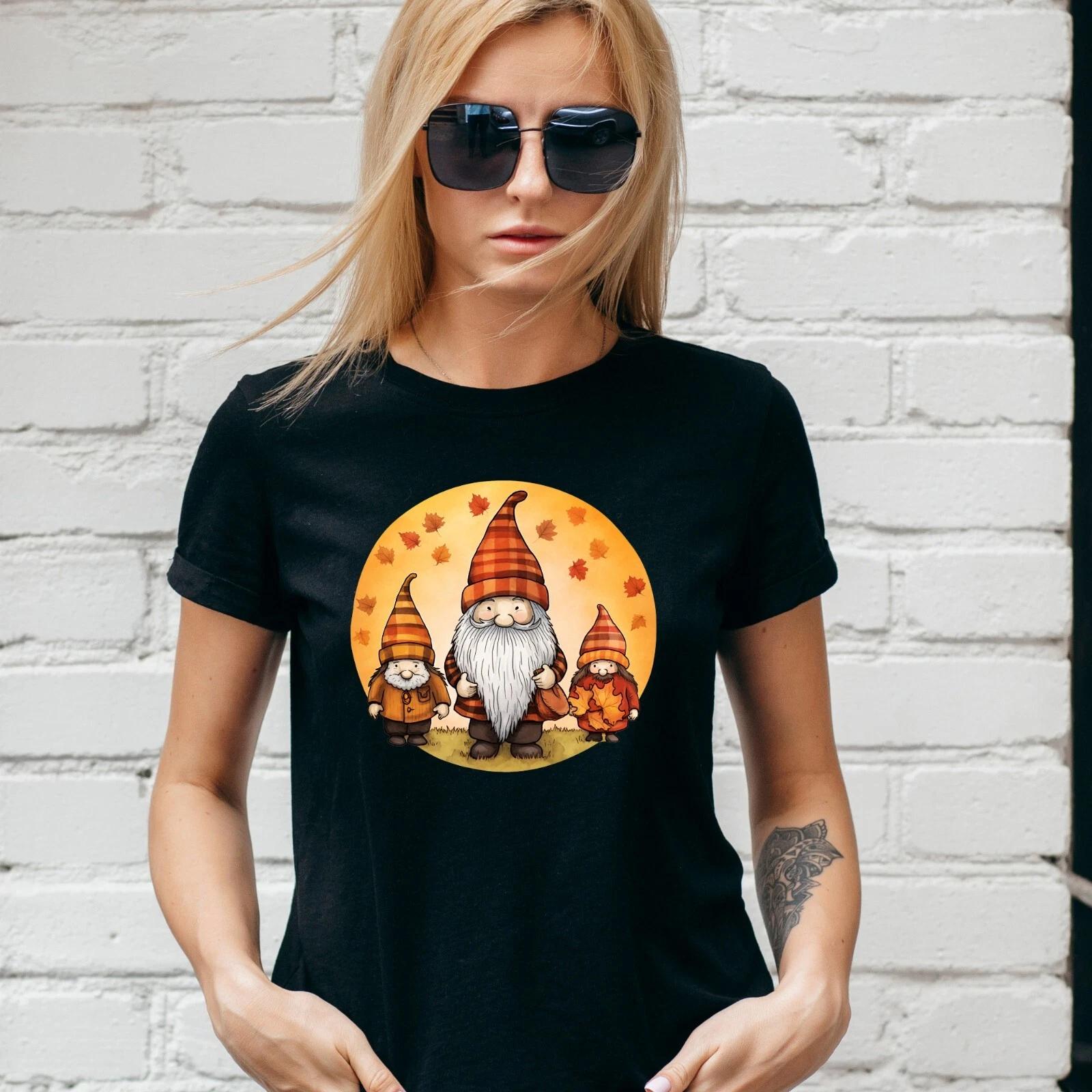 GNOME AUTUMN, FALL T-Shirt, Thanksgiving Pumpkin Spice , Unisex and Lady Fit S