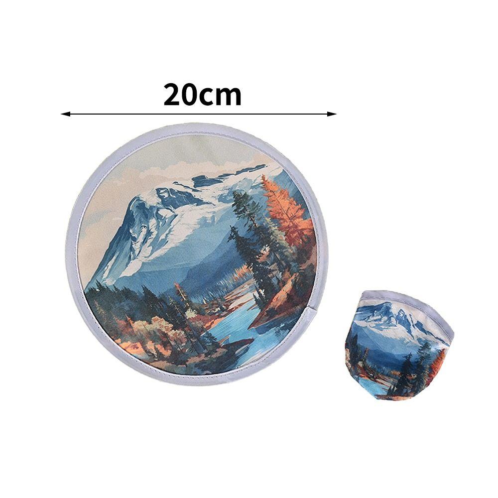 Round Shape Folding Fan Flower Pocket Fans Portable Cooling Fans Home Room