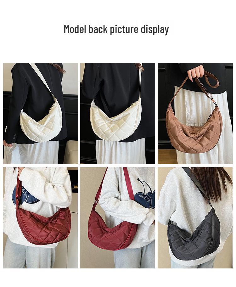 Autumn/Winter 2025 Large Casual Nylon Dumpling Bag - Versatile Crossbody & Single Shoulder Commute Tote for Women.