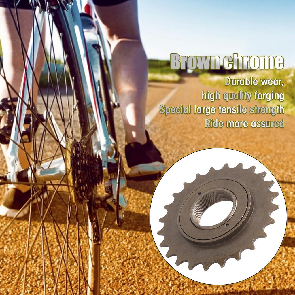 Bike Freewheel, 24T Movable Flywheel with   Rotation and Comfortable Riding, for Single Speed BMX   Folding Bike Tricycle