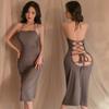 Women Sexy Lingerie Bodycon Lust Dress Cut Out Halter Backless Mini Dress Stylish Night Sultry Outfit