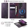 Magnetic Leather Case with Flip Cover for Samsung S26 ULTRA/S25 EDGE - MagSafe Wallet Style