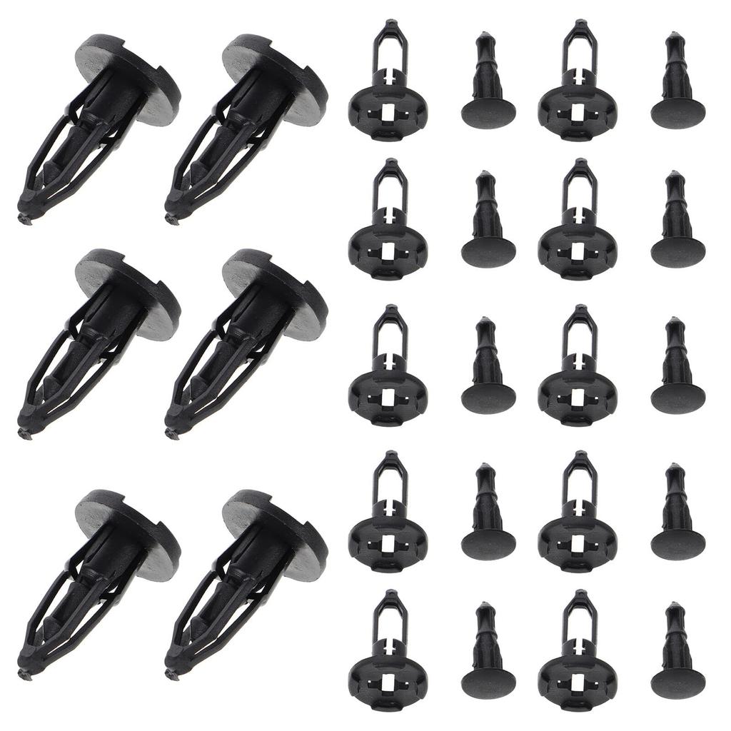 DECORNIJIA 50pcs Car Push Retainer Clip Nylon Bumper Fixture Kit Auto Front Bumper Grille Fastener Installation